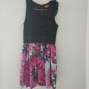 Black & Pink floral summer dress